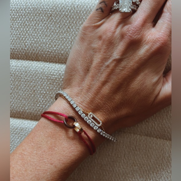 Cartier Love Bracelet 18k Rose Gold & Diamonds Adjustable Cord Bracelet - Picture 13 of 14